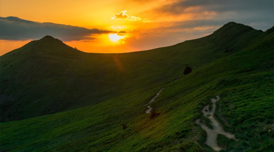 Widoki na góry w bieszczadach