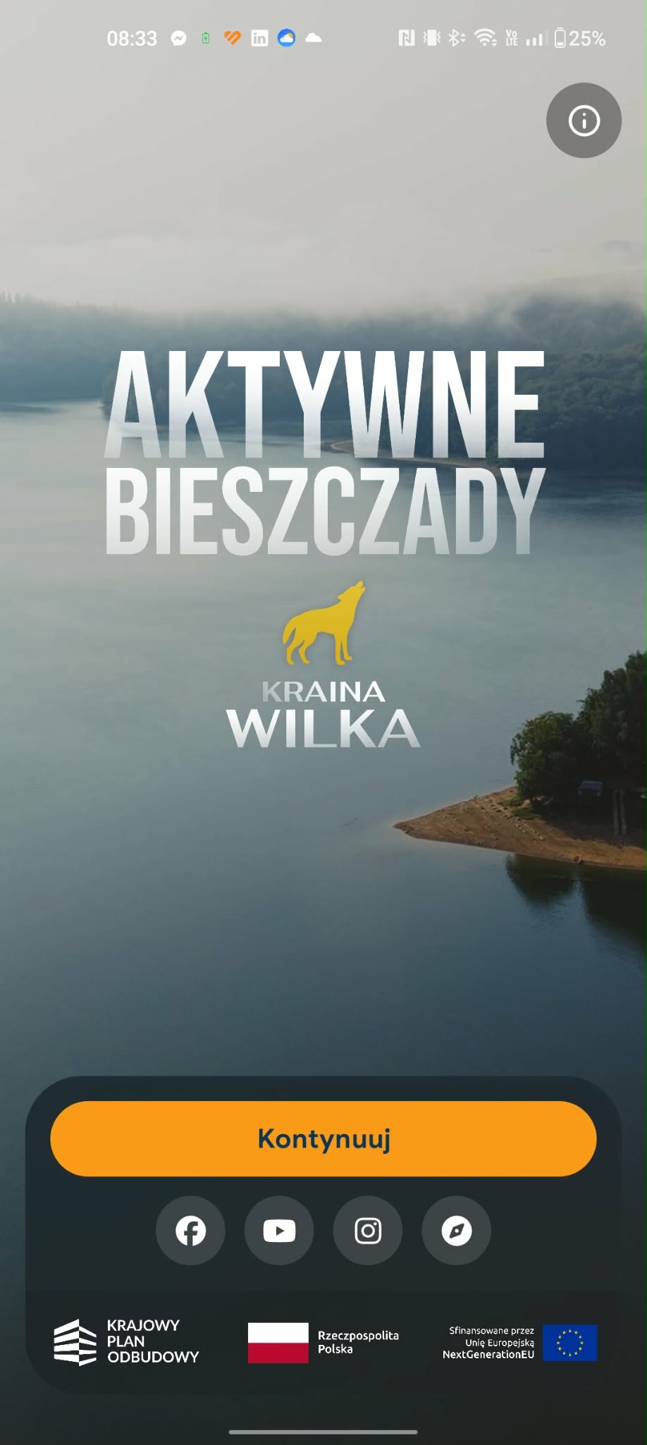 Podgląd aplikacji Aktywne Bieszczady